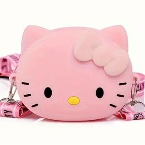 Hello Kitty Pink Large Crossbody Bag Kawaii Pink Hello Kitty Silicone